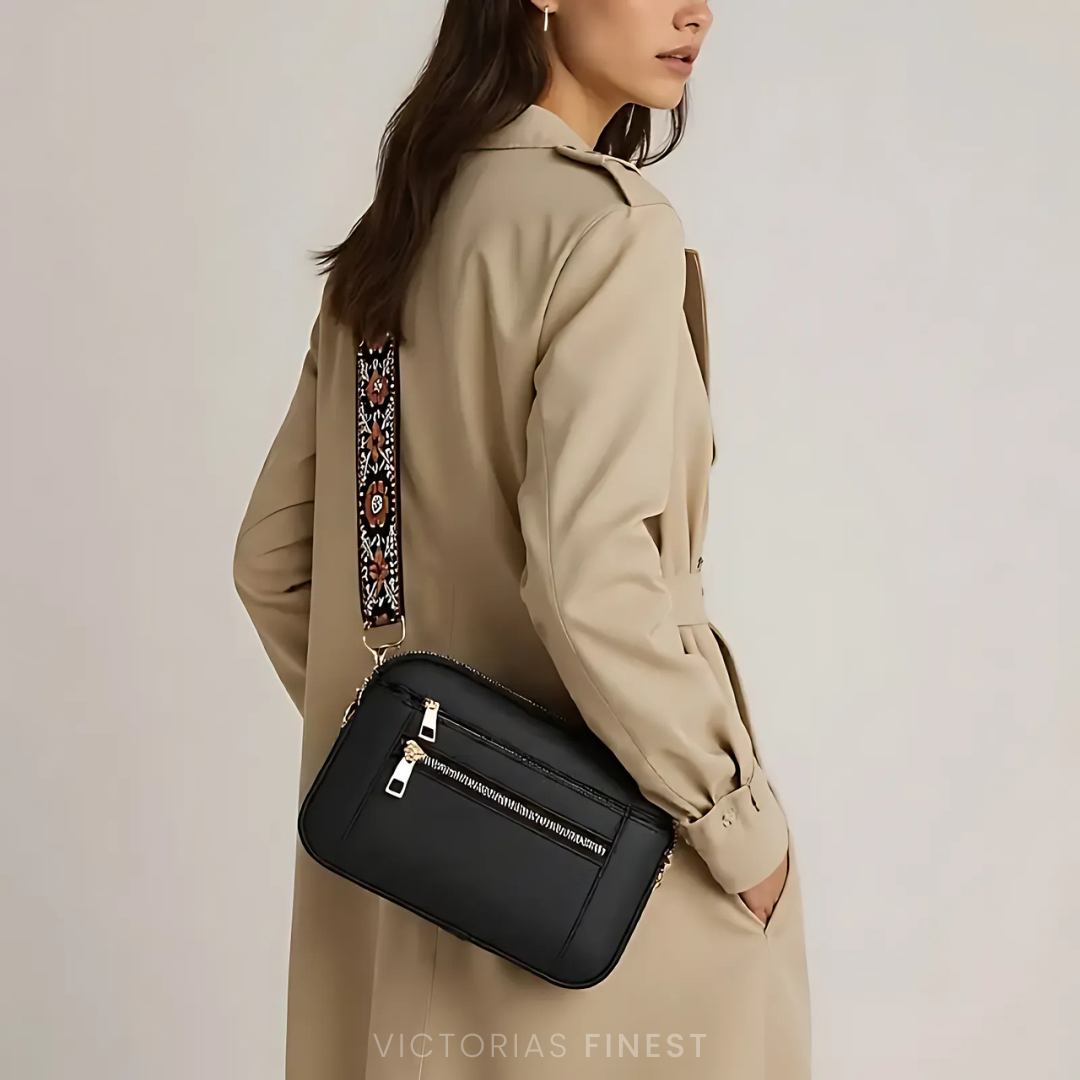 STRAP PATTERN CROSSBODY BAG