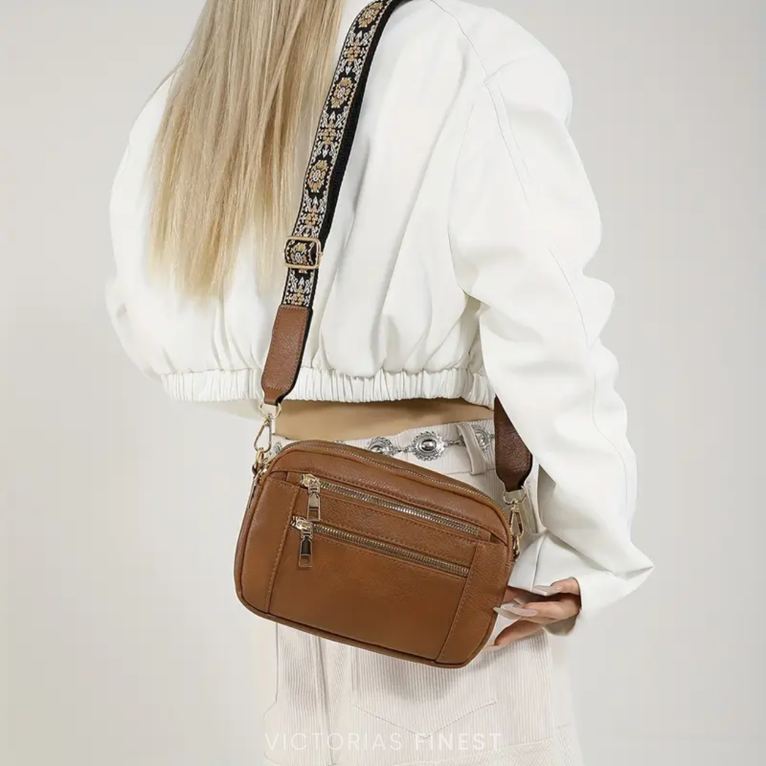 STRAP PATTERN CROSSBODY BAG