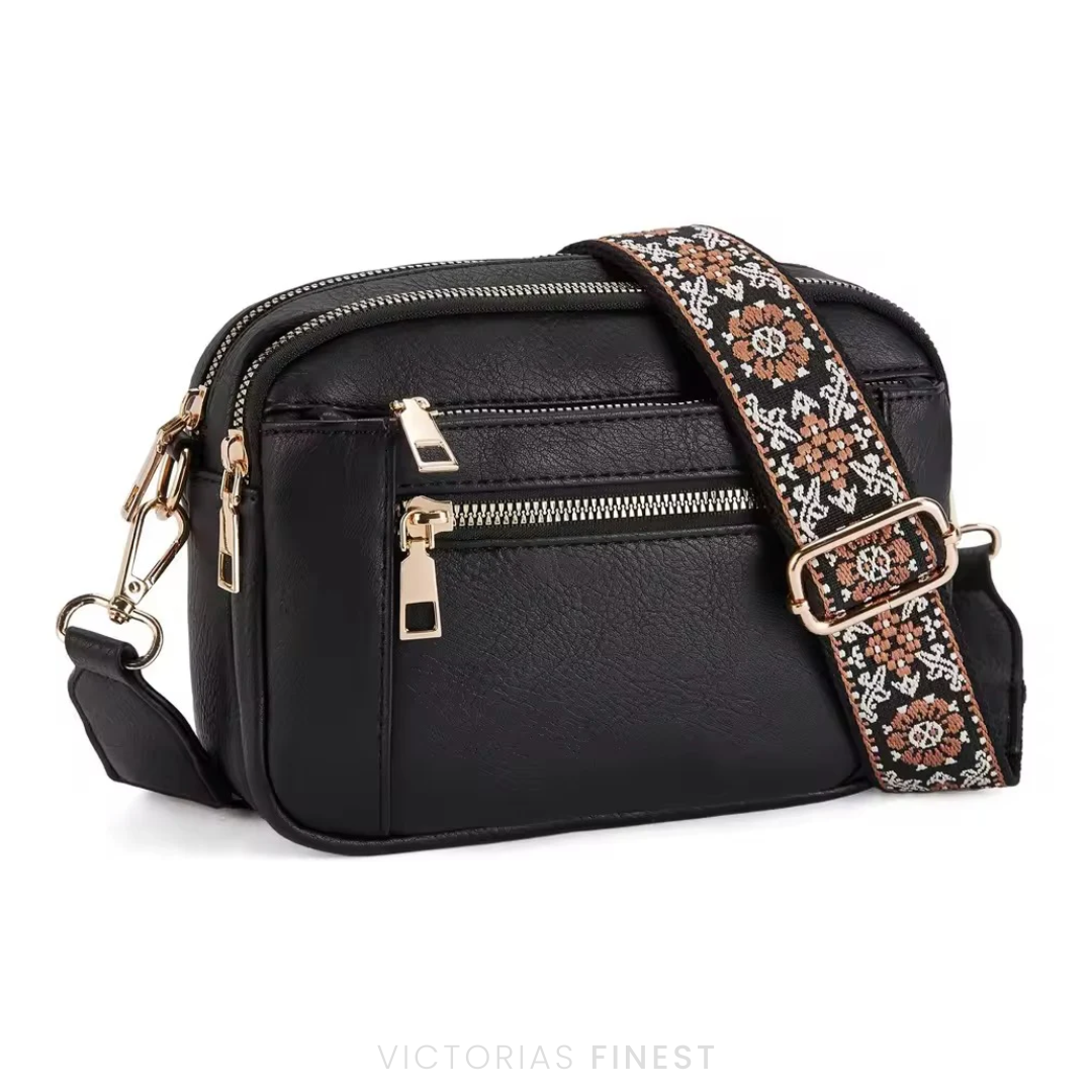 STRAP PATTERN CROSSBODY BAG