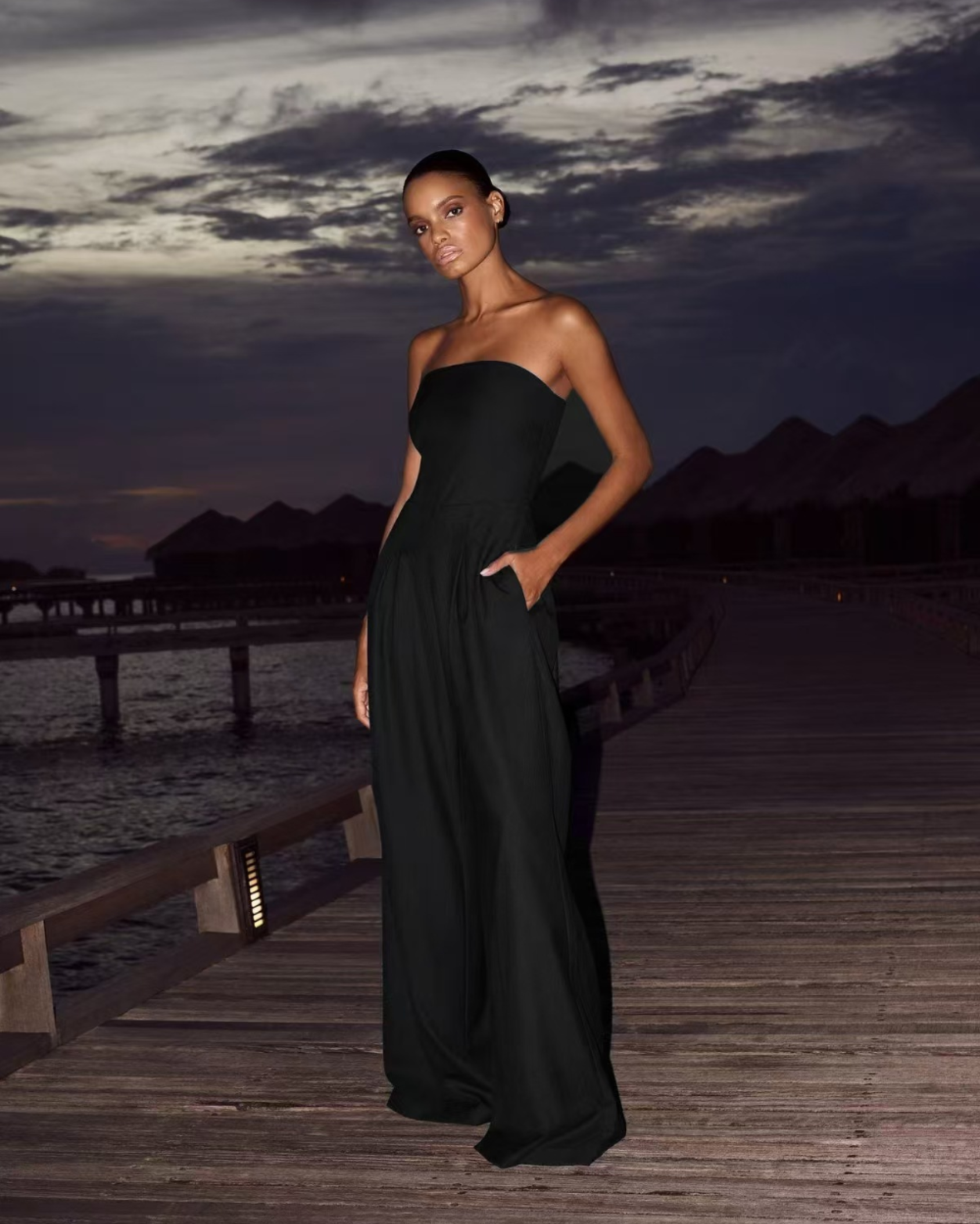 ANGELINA STRAPLESS JUMPSUIT