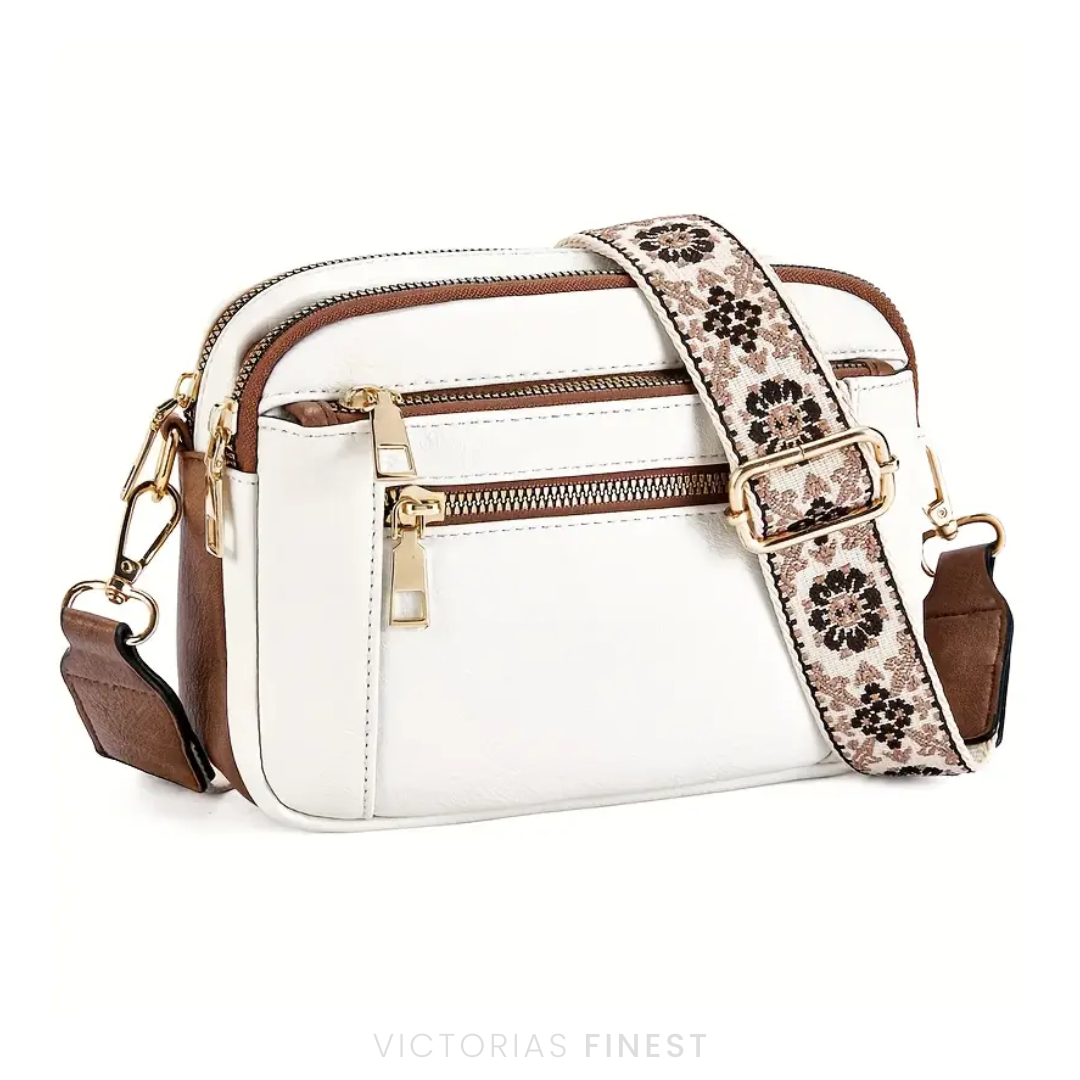STRAP PATTERN CROSSBODY BAG