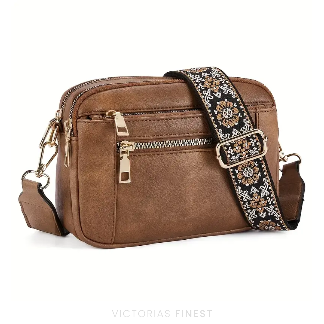 STRAP PATTERN CROSSBODY BAG