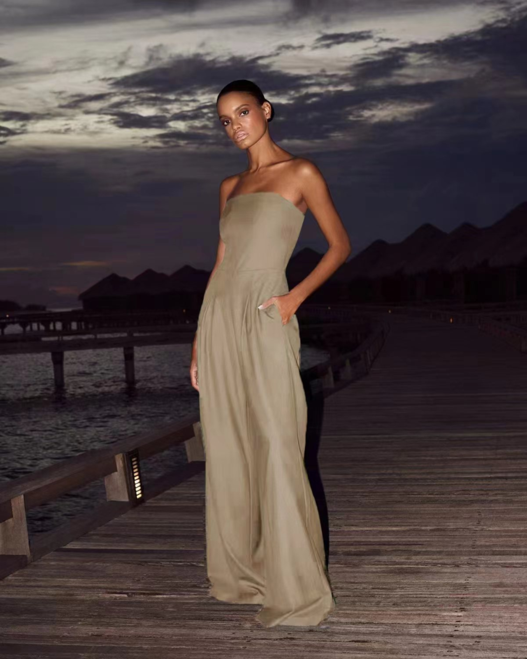 ANGELINA STRAPLESS JUMPSUIT