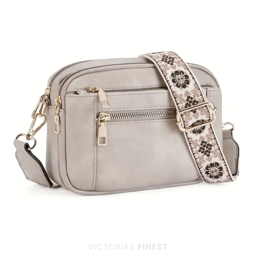 STRAP PATTERN CROSSBODY BAG