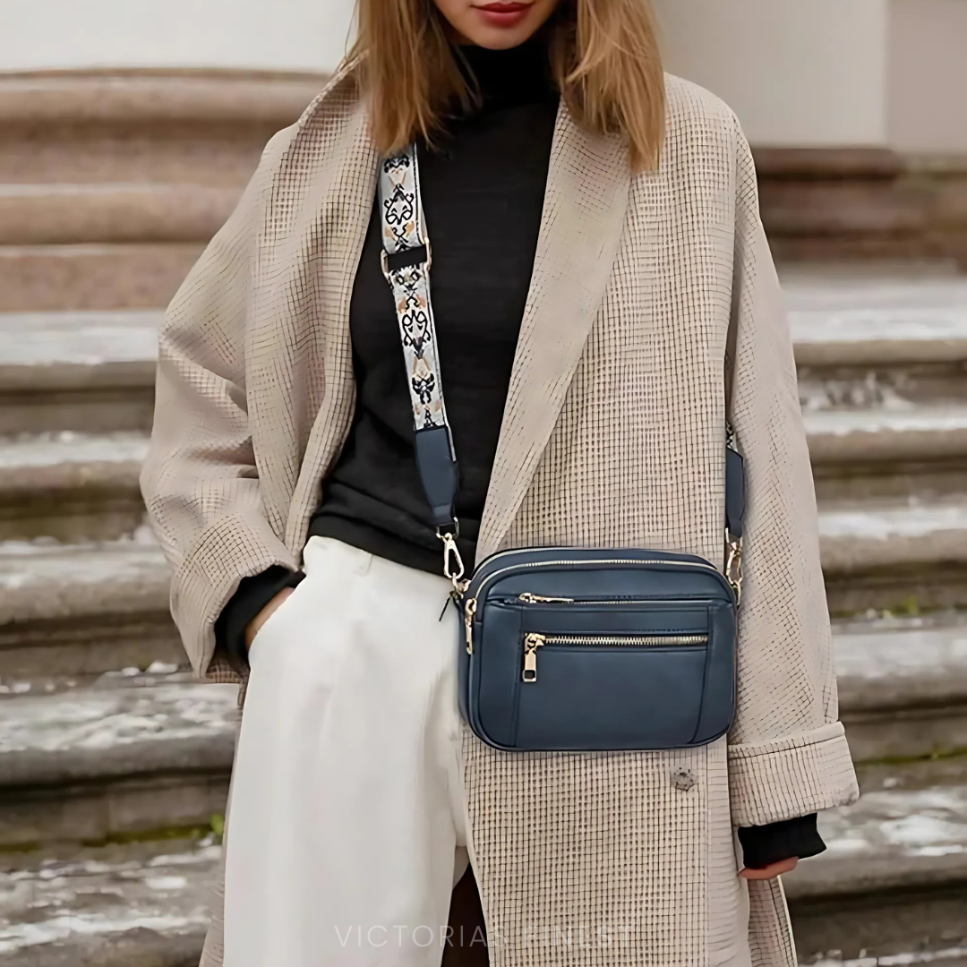 STRAP PATTERN CROSSBODY BAG