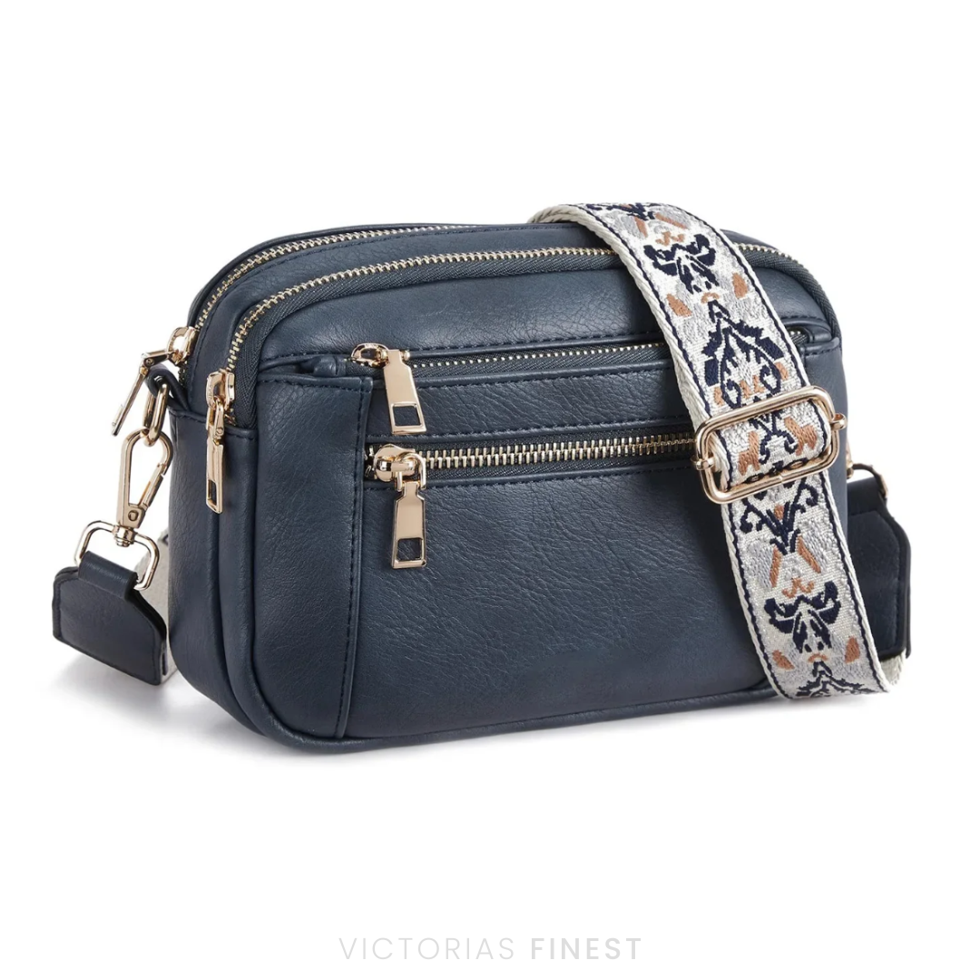 STRAP PATTERN CROSSBODY BAG