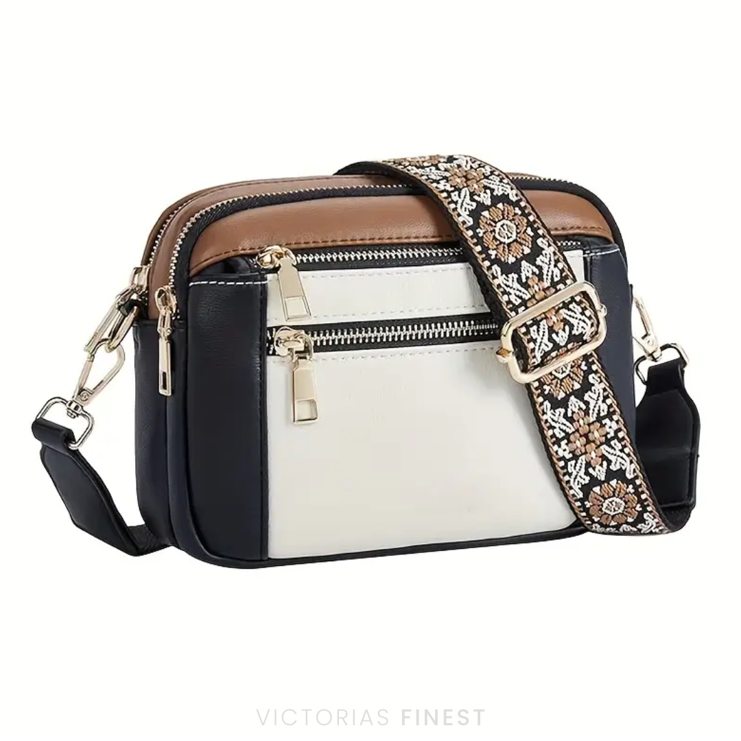 STRAP PATTERN CROSSBODY BAG