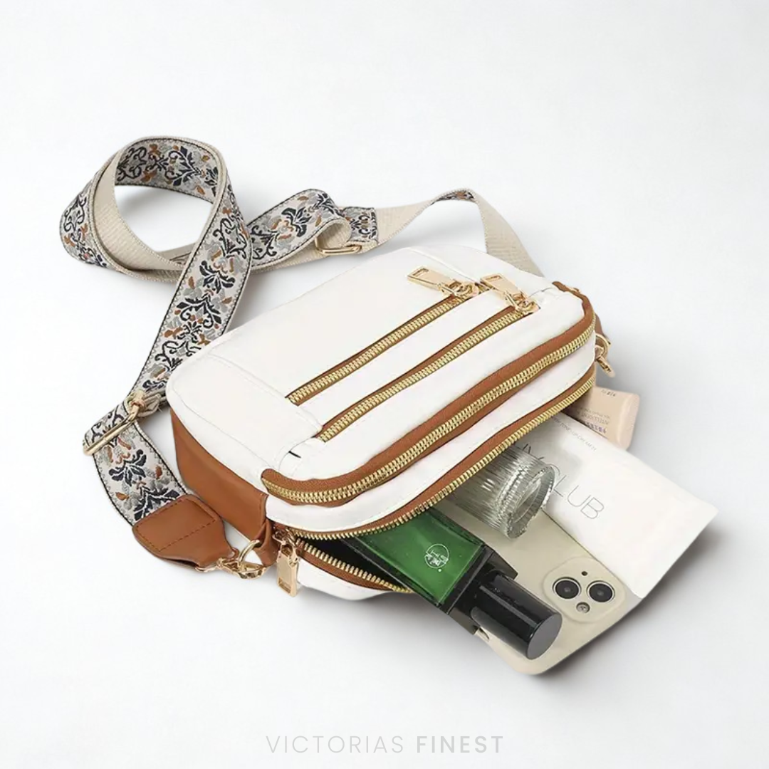 STRAP PATTERN CROSSBODY BAG