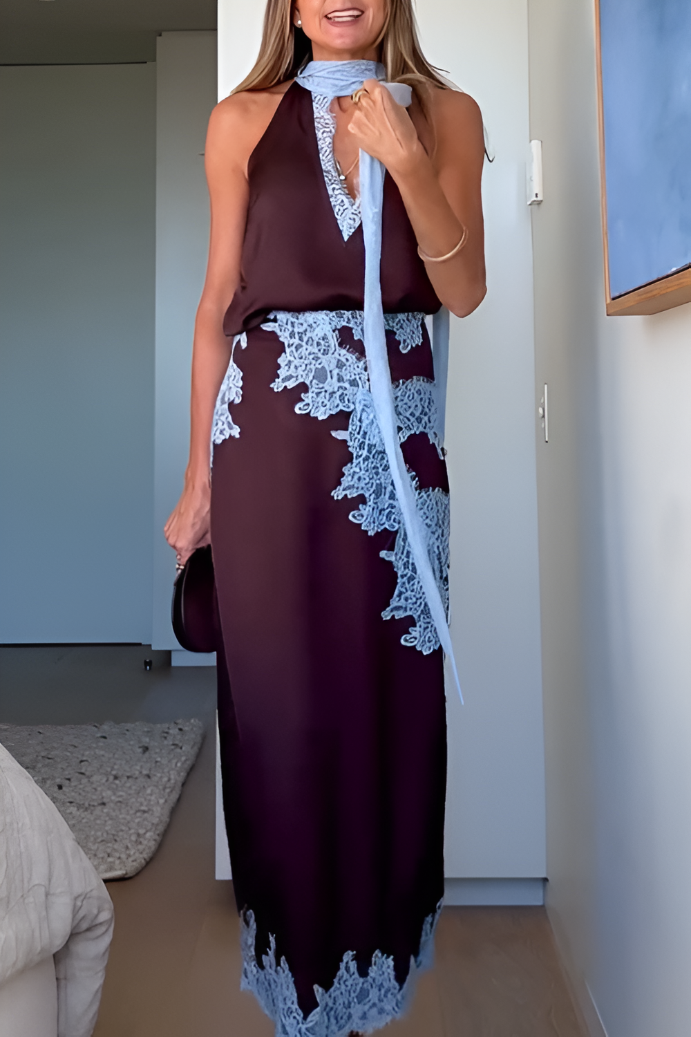 MAEVE HALTER NECK SKIRT SET